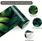 Tropical Leaf Wallpaper Border 196x4 Inch Peel and Stick Wall Border Self - Image 9
