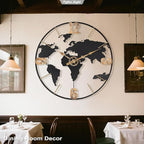 Pytha Sight 24 Inch Large Wall Clock, Modern Decorative Big World Map - Image 5