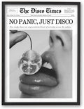 iHery Premium Natural Black OAK Wood 12x16in No Panic Just Disco Trendy Framed by iHery