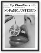 iHery Premium Natural Black OAK Wood 12x16in No Panic Just Disco Trendy Framed by iHery
