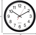Bernhard Products Black Wall Clock Silent Non Ticking - Image 7