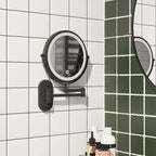 Ruacq Rechargeable Makeup Mirror Matte Black Double Sided Vanity Mirror - Image 2