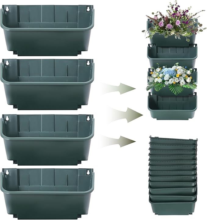 Vertical Garden Planter, 13 inch Wall Mounted Planter - Image 4