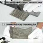 AULIGET 100-Piece Faux Stone Peel and Stick Backsplash Wall Tiles, Laundry Room - Image 7