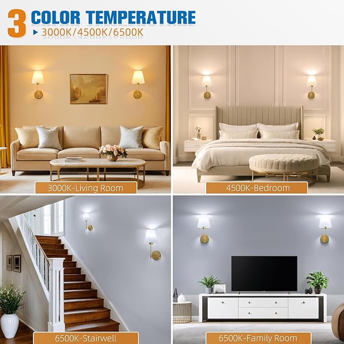NIORSUN 14.5 inch Battery Operated Wall Sconce Set of 2, 9 Colors Wireless - Image 4