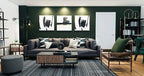 Dimoon 236''x17.7'' Dark Green Peel and Stick Wallpaper Contact Paper Modern - Image 5