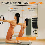 Delma Large Full Body Mirror for Yoga, Frameless Wall-Mounted Glass Panel 2PCS - Image 2
