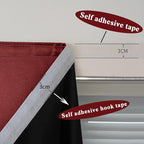 AJAZZ 100% Blackout Self Adhesive Curtains Small Window Short Temporary - Image 6