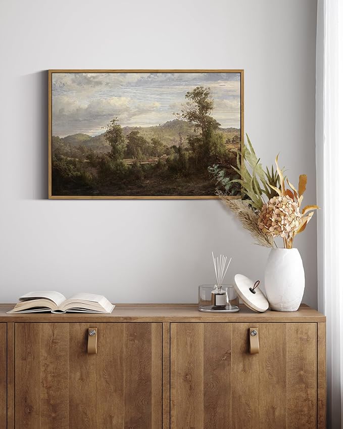 InSimSea Framed Canvas Wall Art Vintage Decor, Nature Landscape Paintings - Image 2