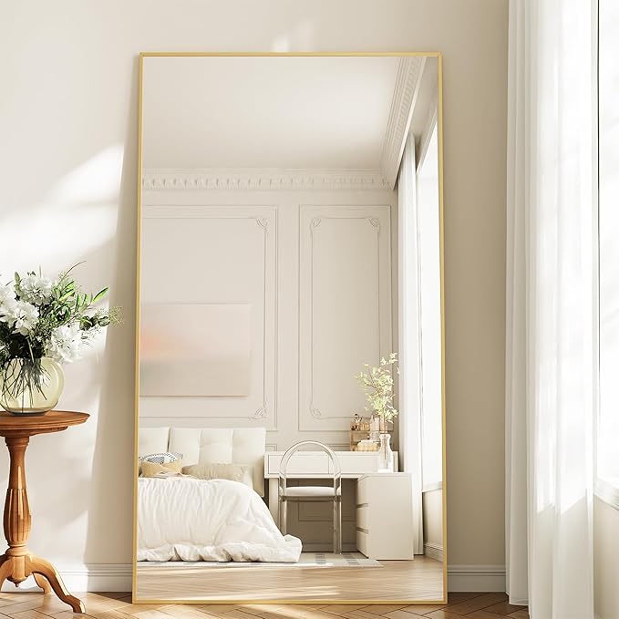 Koonmi 77"x38" Floor Mirror Full Length, Bedroom Floor Body Mirror - Image 6