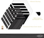 Mollywell Acoustic Panels, PVC Wood-Grain, 14x12 Inch Hexagon Carved Sound - Image 3