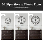 Cuspin Large Wall Clock for Living Room Decor, 24 Inch Round Farmhouse Wall - Image 5