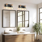 FadimiKoo Farmhouse Bathroom Light Fixtures, Rustic 2-Light Wood Vanity Lights - Image 7