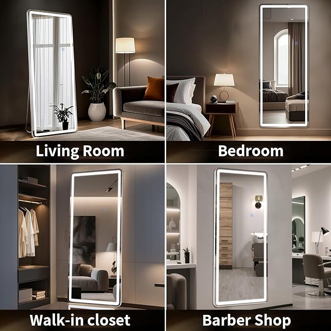 71"x32" LED Full Length Mirror – Standing Floor Body Mirror - Image 6