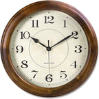 Kesin Wall Clock Wood 14 Inch Silent Wall Clocks Large Decorative Battery by Kesin