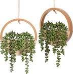 Artificial Hanging Plants Hanging Planter Fake Succulents Artificial String of by Hobyhoon