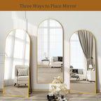 Dewfig Arched Gold Full Length Mirror, Full Body Mirror - Image 7