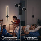 Battery Operated Modern Wall Sconces, Dimmable Wireless Wall Light Set of Two - Image 5