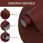 Dimoon 394"x17.7" Peel and Stick Wallpaper Dark Red Contact Paper - Image 5