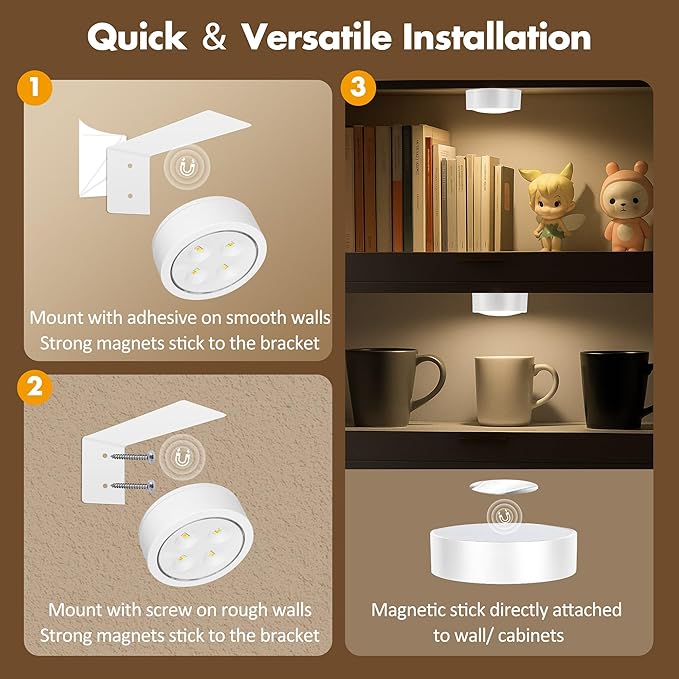 6Pcs Picture Light Battery Operated, Magnetic Led Painting Light - Image 8