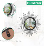Sunburst Wall mirror Black Small Spoked Wall Decor Mirror Bohemian Home Round - Image 7