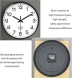 XNM Decorative Wall Clocks Battery Operated 14 Inch White Classic Wall Clock - Image 6