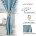 Portable Light Blocking Curtains Self-Stick Design, Removable Adhesive Window - Image 7