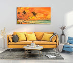 Beach Sunset Wall Art, Large Canvas Painting - Image 2