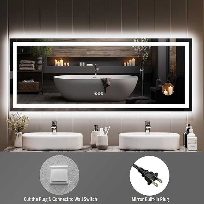 LED Bathroom Mirror 60 x 24 inch - Image 7