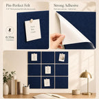 Large Cork Boards for Walls – 48" x 36" Self Adhesive Felt Wall Tiles - Image 3