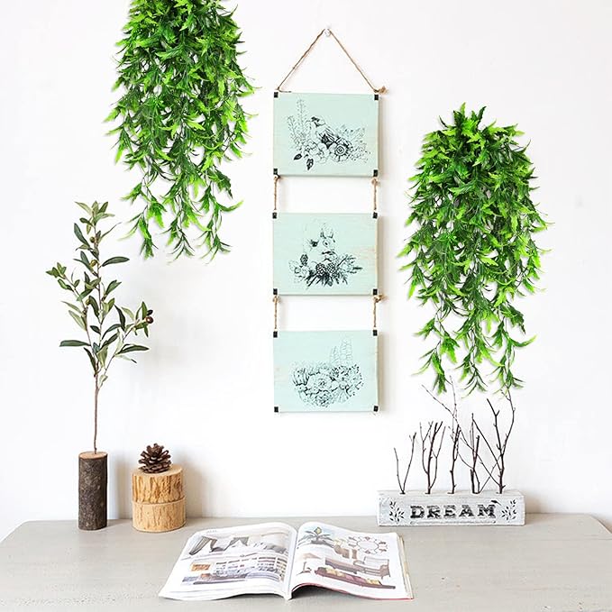 8 Pack Artificial Hanging Plants Fake Greenery Plants Fake lvy Vine - Image 7