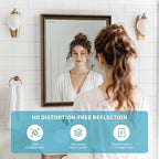 Retro Copper Effect Framed Wall Mirror, 24x36 Rectangle Mirror, - Image 3