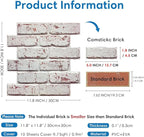 COMSTICKC 3D Faux Brick Wall Panel Peel and Stick, Ultra-Light Thin PVC Brick - Image 4