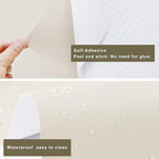 FUKU MON 24"x394" Beige Peel and Stick Wallpaper Matte Beige Cream Contact - Image 3
