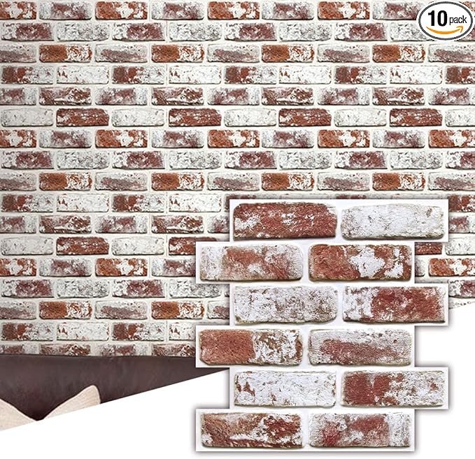 Commomy Faux Brick Peel and Stick Wall Panels by CommomyDecor