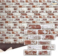 Commomy 10 Pcs 3D Brick Peel and Stick by CommomyDecor