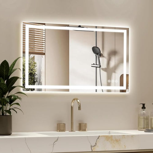 40X24 LED Bathroom Mirror with Lights, Backlit + Front Lit, Lighted Bathroom by Rpoesx