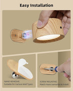 LED Wall Mounted Lights, Rechargeable Wall Sconces Lamp, 3 Color Temps & Remote - Image 9
