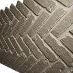 EverStone Herringbone Faux Brick Panel, 46 1/2"W x 25 1/4"H x 1"D, Antique - Image 7