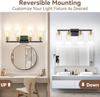 4-Light Bathroom Light Fixtures, Classic Wall Light Fixture - Image 2