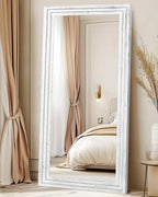 Full Length Mirror 76"x34" Solid Wood Frame Floor Large Mirror - Image 5