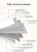 Dimoon 118''x15.7'' Cream Skin Peel and Stick Wallpaper Contact Paper Modern - Image 9