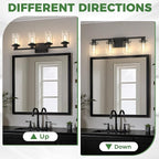 DORESshop Bathroom Light Fixtures, 4-Light Black Bathroom Lighting Fixtures - Image 7
