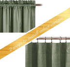 NICETOWN Sage Green Velvet Curtains 72 inches Long 2 Panels - Image 3