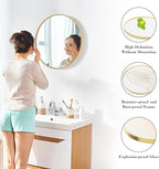 NEWBULIG Round Bathroom Mirror for Over Sink, 28 Inch Wall Mount Vanity Circle - Image 4