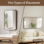 BEAUTYPEAK 26" x 38" Rectangular Aluminum Alloy Frame Wall Mounted Bathroom - Image 4