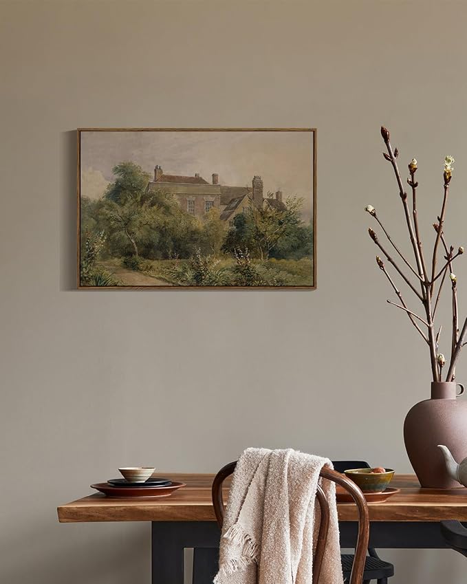 InSimSea Framed Canvas Wall Art Vintage Decor, Home Decor Classical Scenery - Image 2