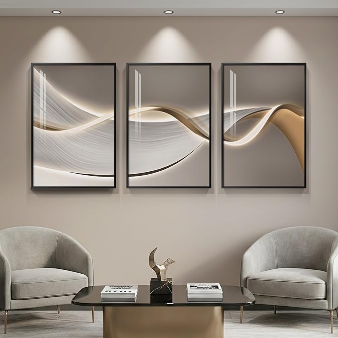 Large Framed Modern Luxury Abstract Wall Art - Image 3
