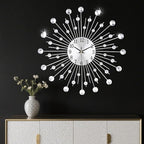 Large Wall Clock for Living Room Decor Non-Ticking Quiet Metal Quartz Clocks - Image 5
