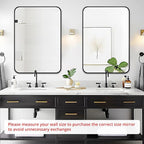 Fabuday Black Bathroom Mirror for Over Sink - Image 2